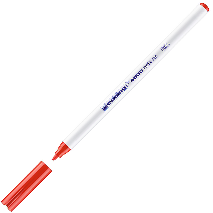 MARCADOR EDDING 4600 TÊXTIL & T-SHIRT VERMELHO 02