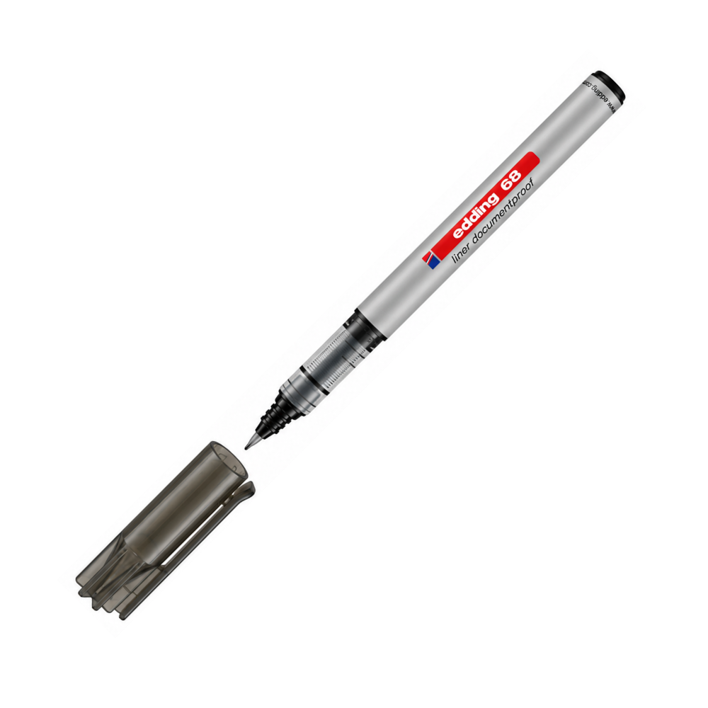MARCADOR EDDING 68 FINELINER MICROTEC DOCUMENTPROOF 0.4MM PRETO