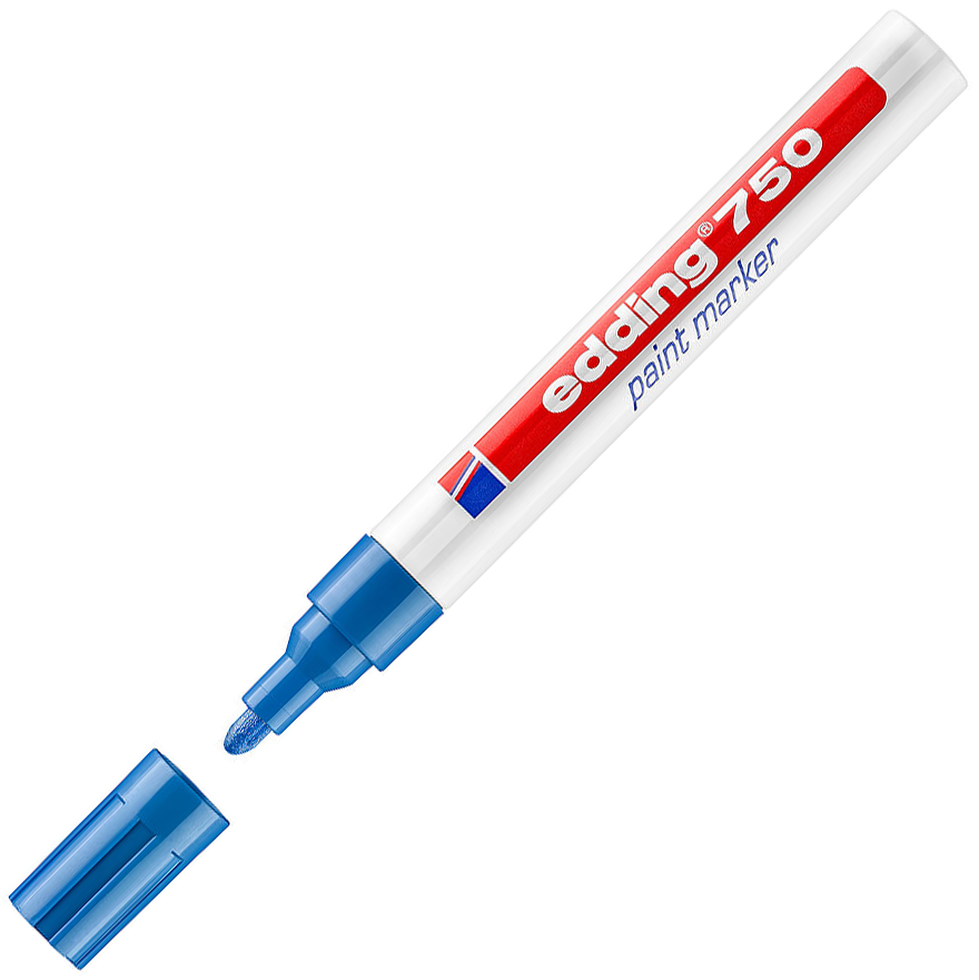 MARCADOR EDDING 750 PAIT MARKER PERMANENTE OPACO AZUL 003
