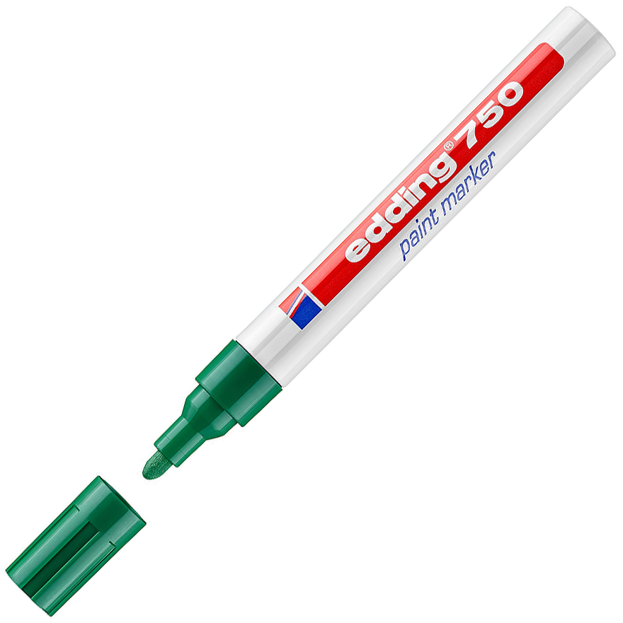 MARCADOR EDDING 750 PAIT MARKER PERMANENTE OPACO VERDE 004