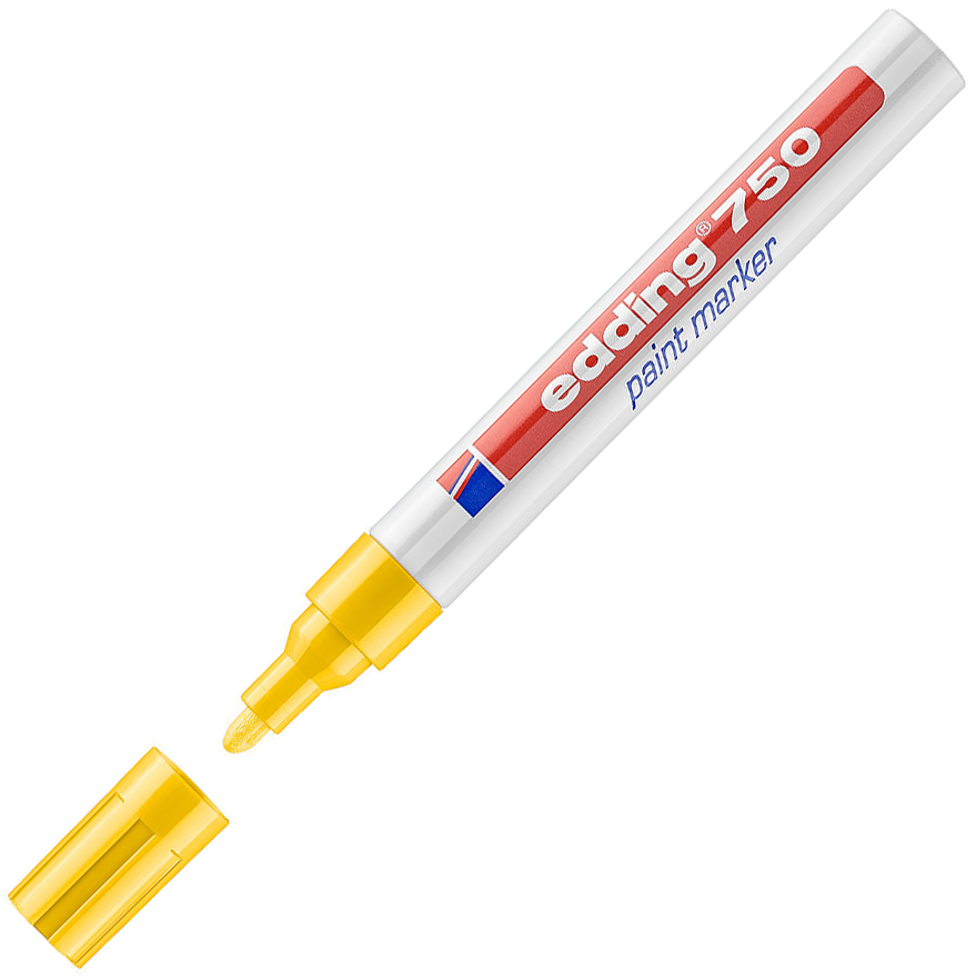 MARCADOR EDDING 750 PAIT MARKER PERMANENTE OPACO AMARELO 005