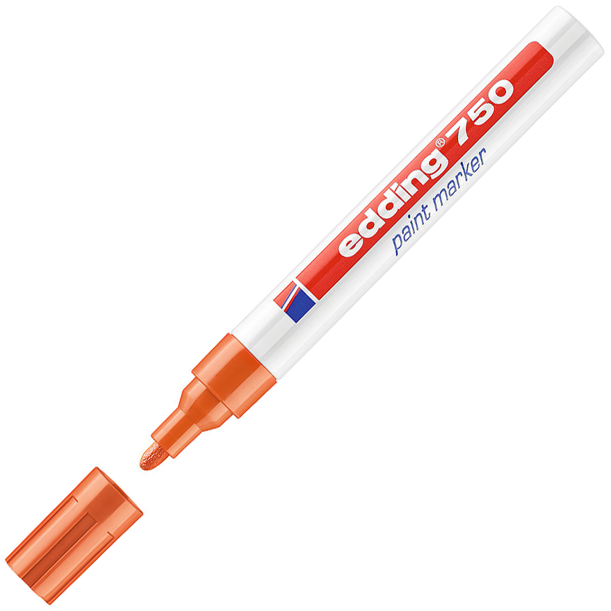 MARCADOR EDDING 750 PAIT MARKER PERMANENTE OPACO LARANJA 006