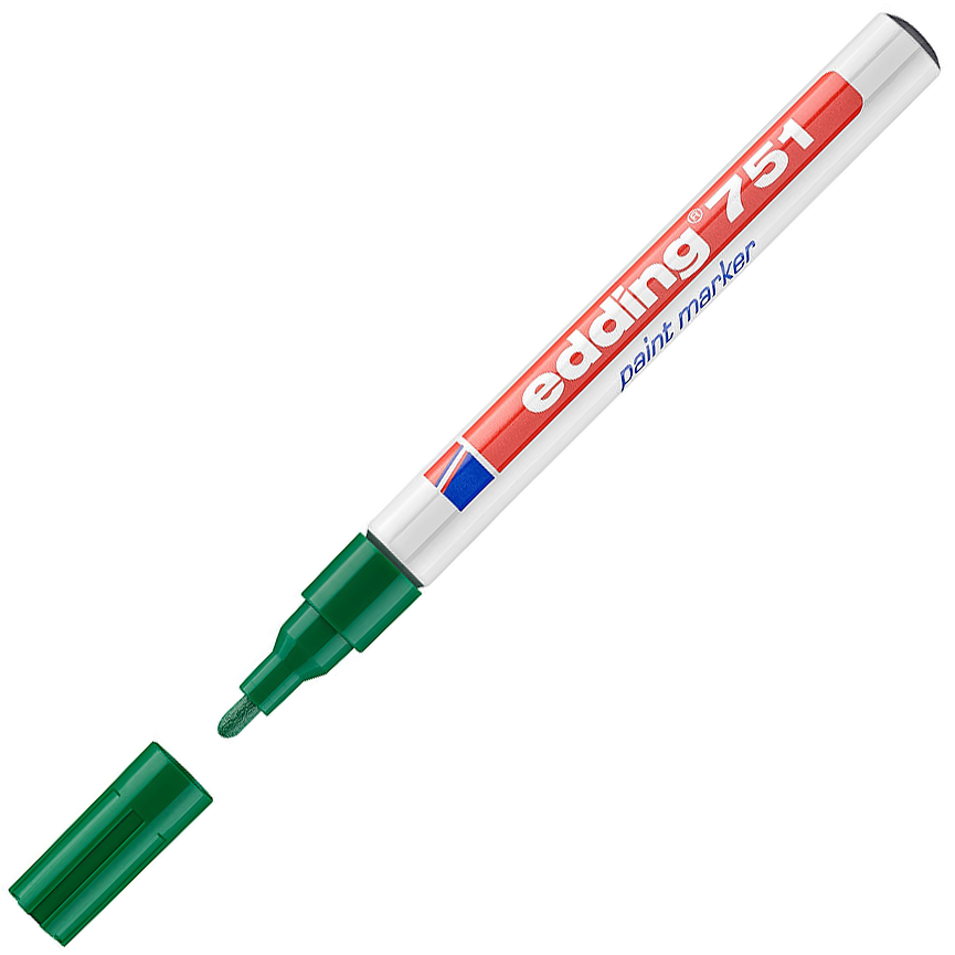 MARCADOR EDDING 751 PAIT MARKER PERMANENTE OPACO VERDE 04