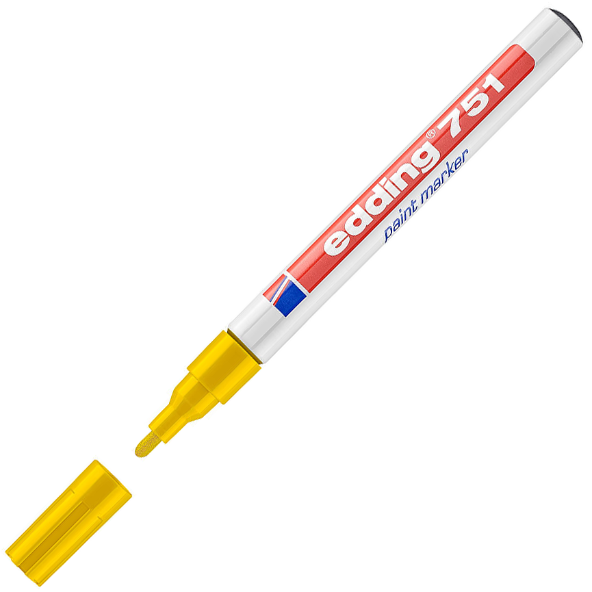 MARCADOR EDDING 751 PAIT MARKER PERMANENTE OPACO AMARELO 05