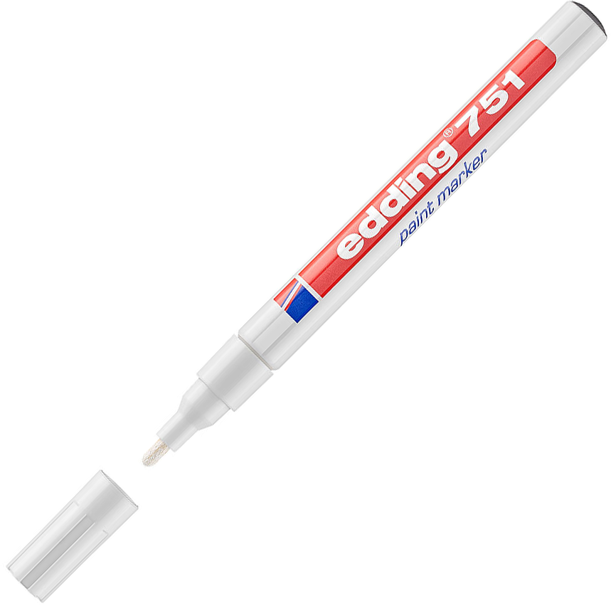 MARCADOR EDDING 751 PAIT MARKER PERMANENTE OPACO BRANCO 49