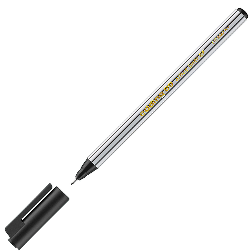MARCADOR EDDING 89 TINTA PERMANENTE ULTRAFINE PRETO
