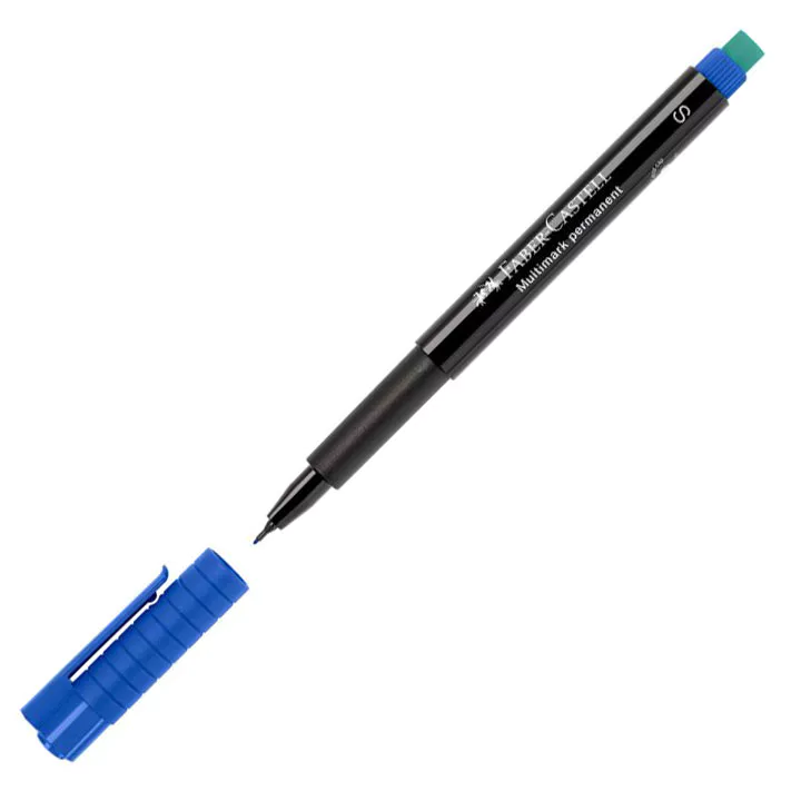 MARCADOR FABER OHP TINTA PERMANENTE 1523SF 0.4MM AZUL