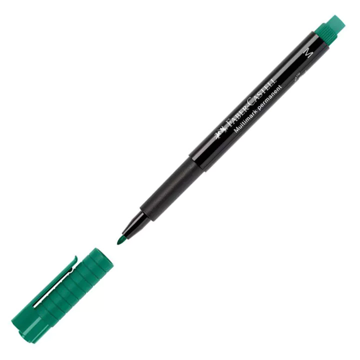 MARCADOR FABER OHP TINTA PERMANENTE 1525M 1.0MM VERDE