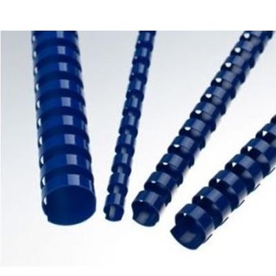 ARGOLA PLÁSTICA ENCADERNAÇÃO 08MM 21-40FOLHAS CAIXA C/100 AZUL
