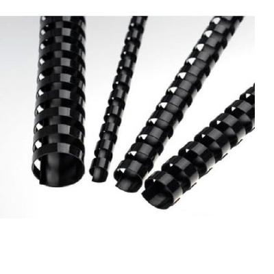 ARGOLA PLÁSTICA ENCADERNAÇÃO 08MM 21-40FOLHAS CAIXA C/100 PRETA