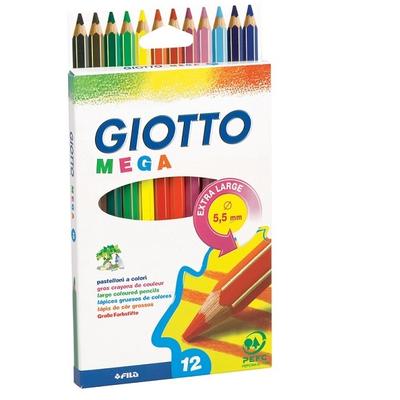 LAPIS COR GIOTTO MEGA XL CAIXA C/12 Ø5.5MM 225600