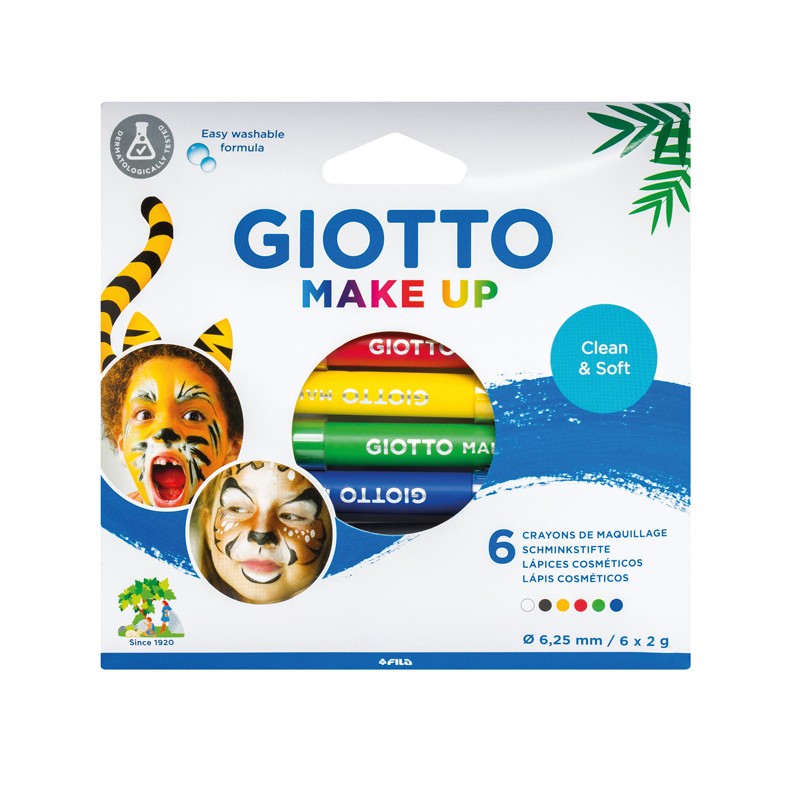 KIT C/6 LÁPIS MAQUILHAGEM SOMBRAS MACIAS CLÁSSICAS GIOTTO 474200 0