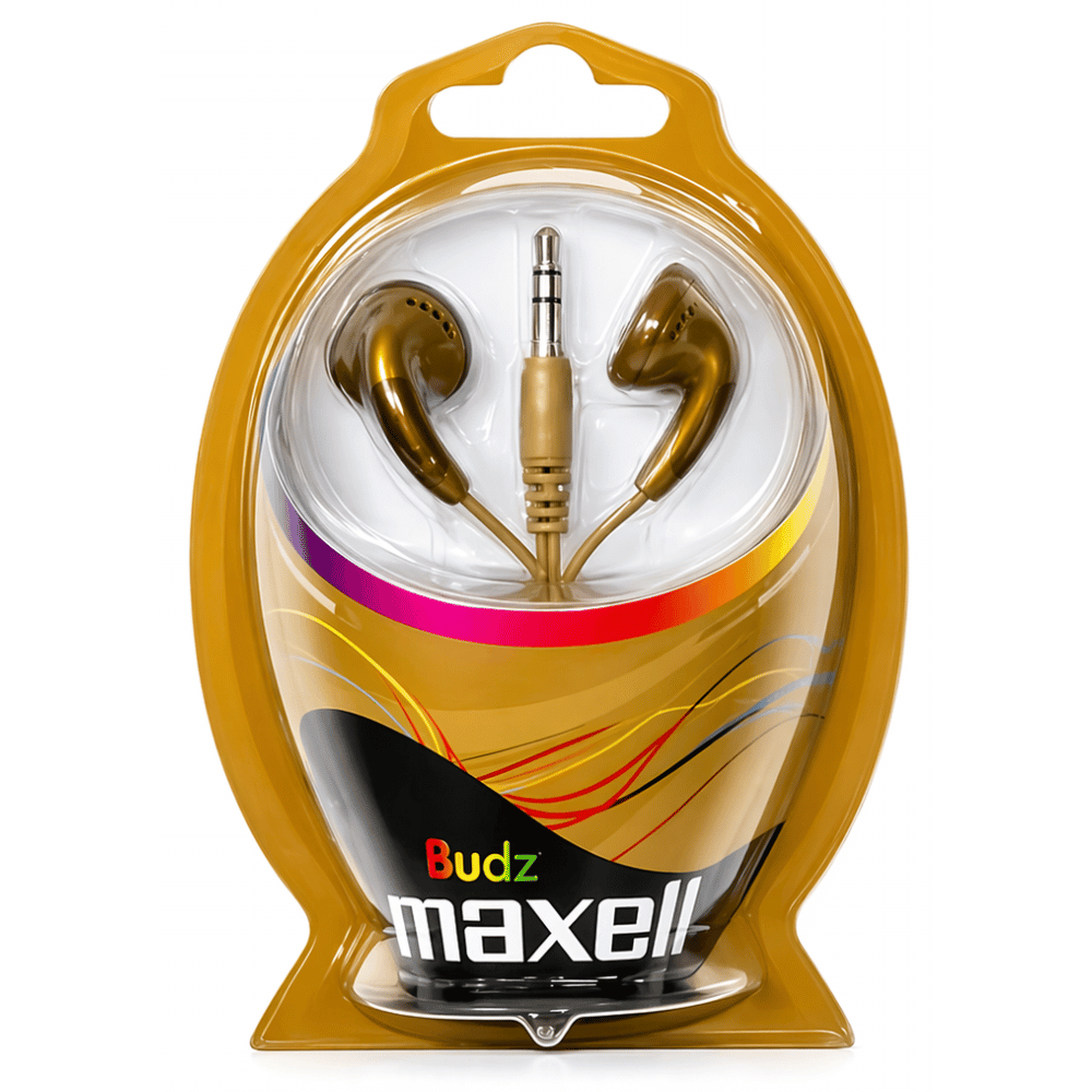 EARPHONES AURICULAR MAXELL COLOUR BUDZ MXSCBG OURO 303363 71929 1