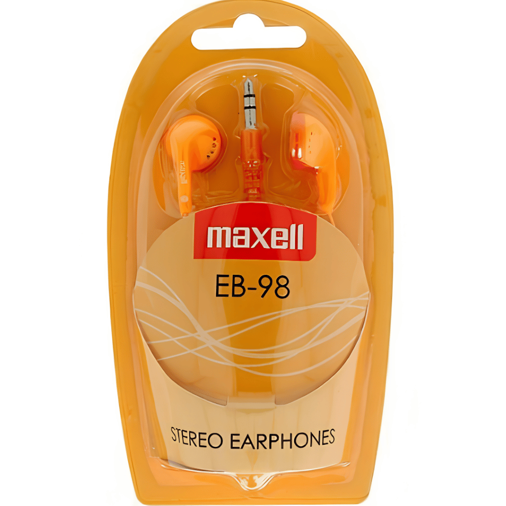 EARPHONES AURICULAR MAXELL EB-98 STEREO LARANJA 303500.50.CN 303500 74866