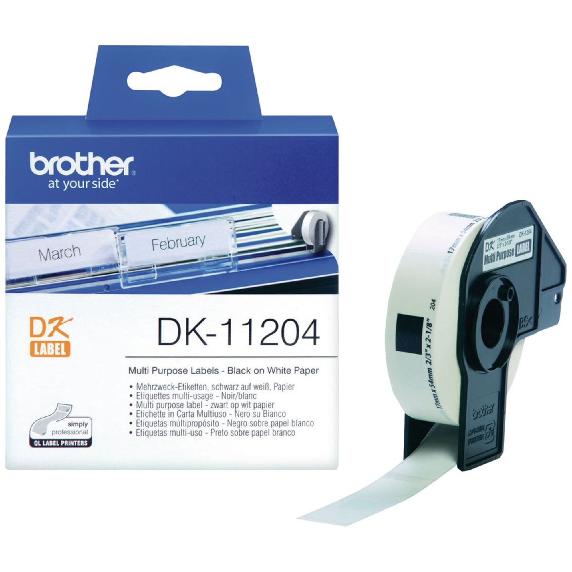 ETIQUETAS BROTHER MULTIUSO 17X54MM PACK C/400 ETIQUETAS 0