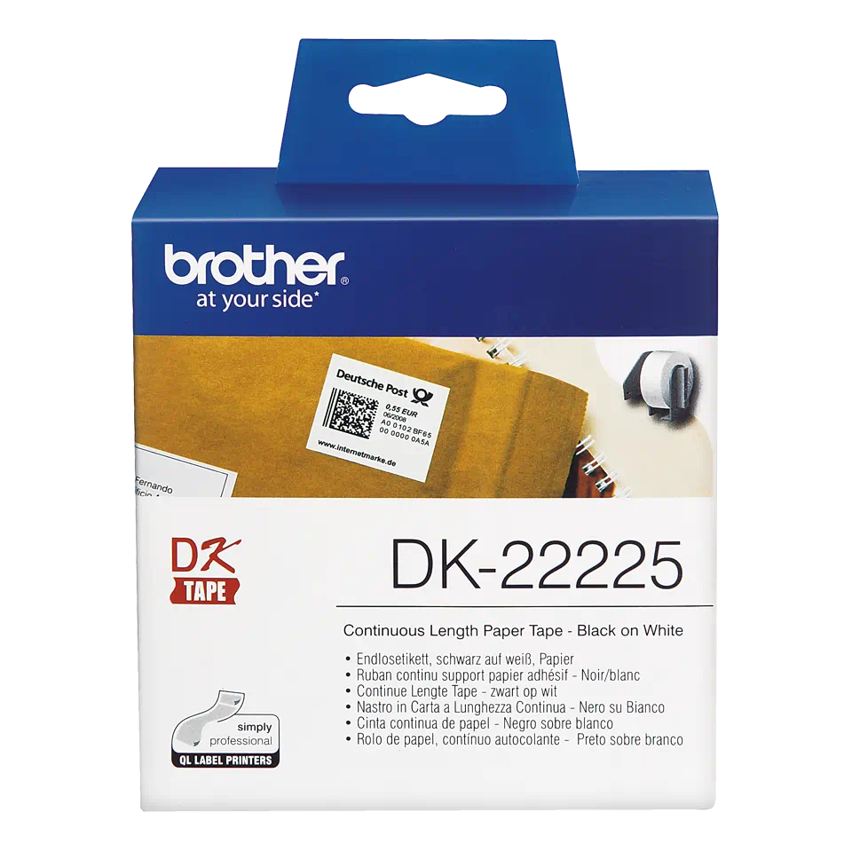 ROLO PAPEL CONTÍNUO BROTHER BRANCO 38MMX30,48M 0
