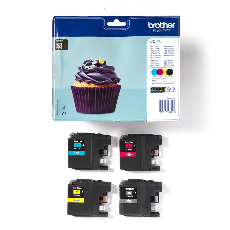 TINTEIRO BROTHER LC123 PACK C/ 4 CORES (BK+C+M+Y) 2