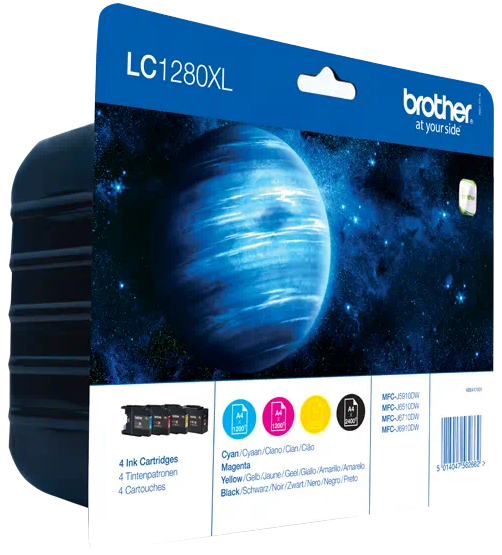 TINTEIRO BROTHER MFCJ6510/6710 PRETO XL PACK C/ 4 CORES 0