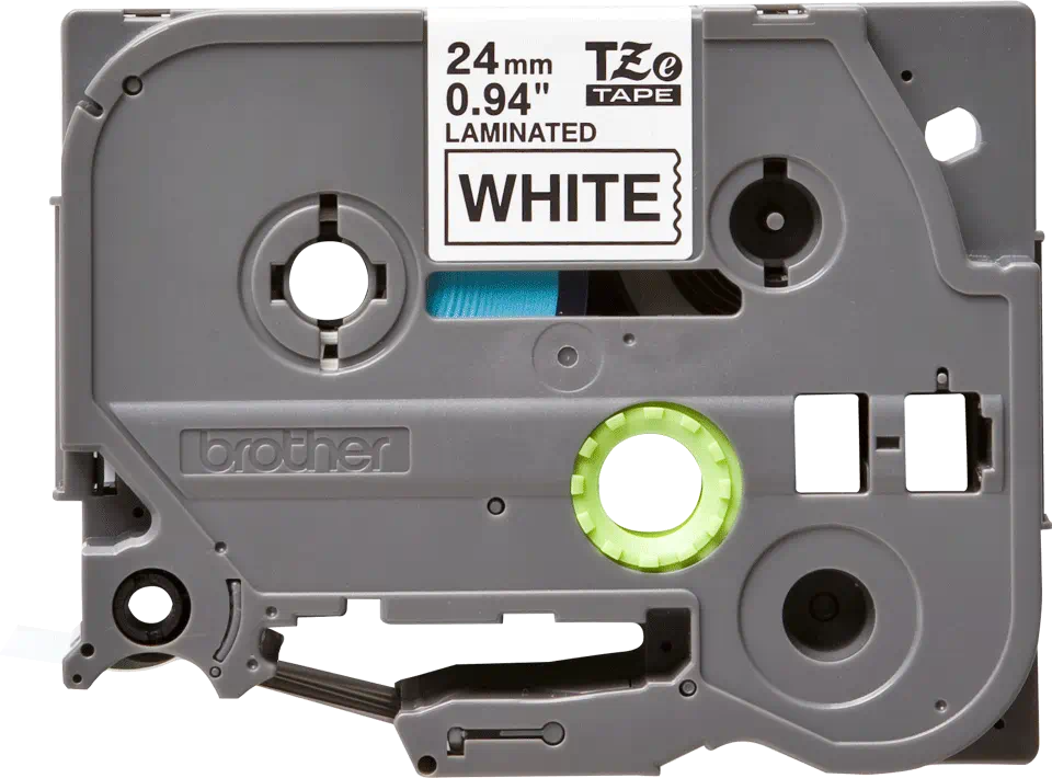 FITA BROTHER P-TOUCH BRANCO/PRETO 24MMX8M 1