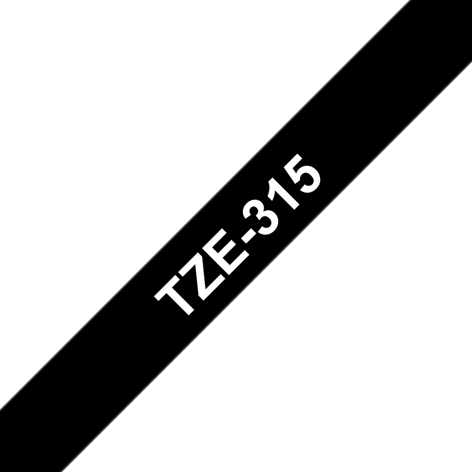 FITA BROTHER PTOUCH PRETO/BRANCO 6MMX8M 2