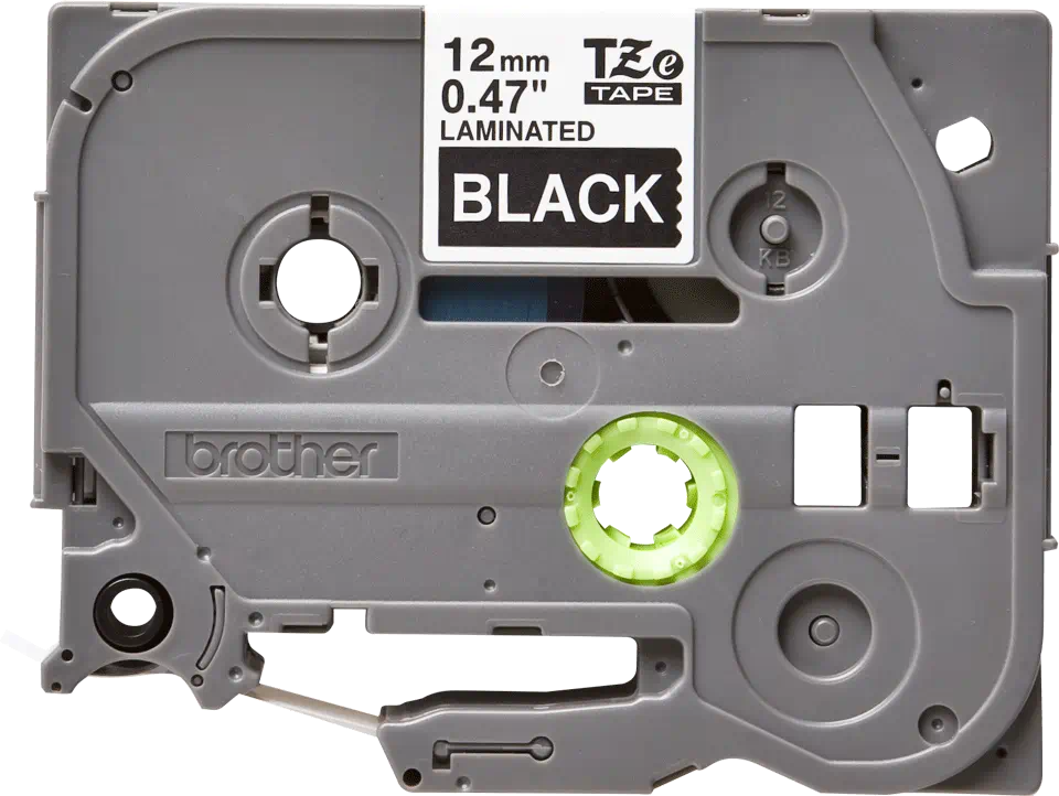 FITA BROTHER P-TOUCH PRETO/BRANCO 12MMX8M 1