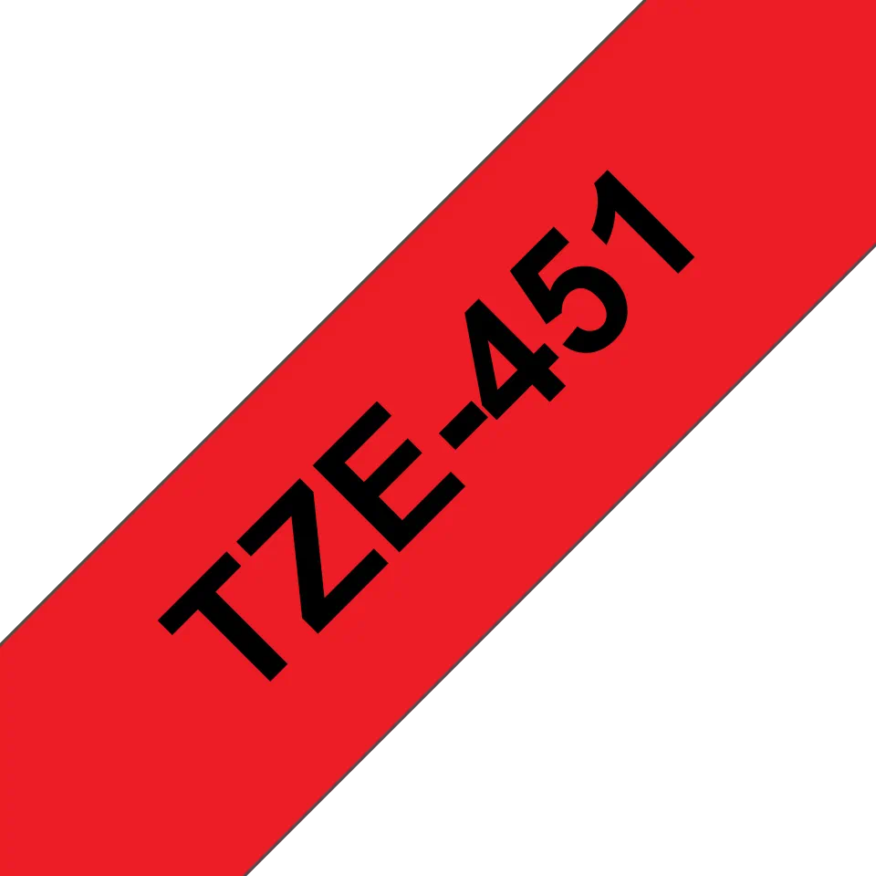 FITA BROTHER P-TOUCH VERMELHO/PRETO 24MMX8M 2