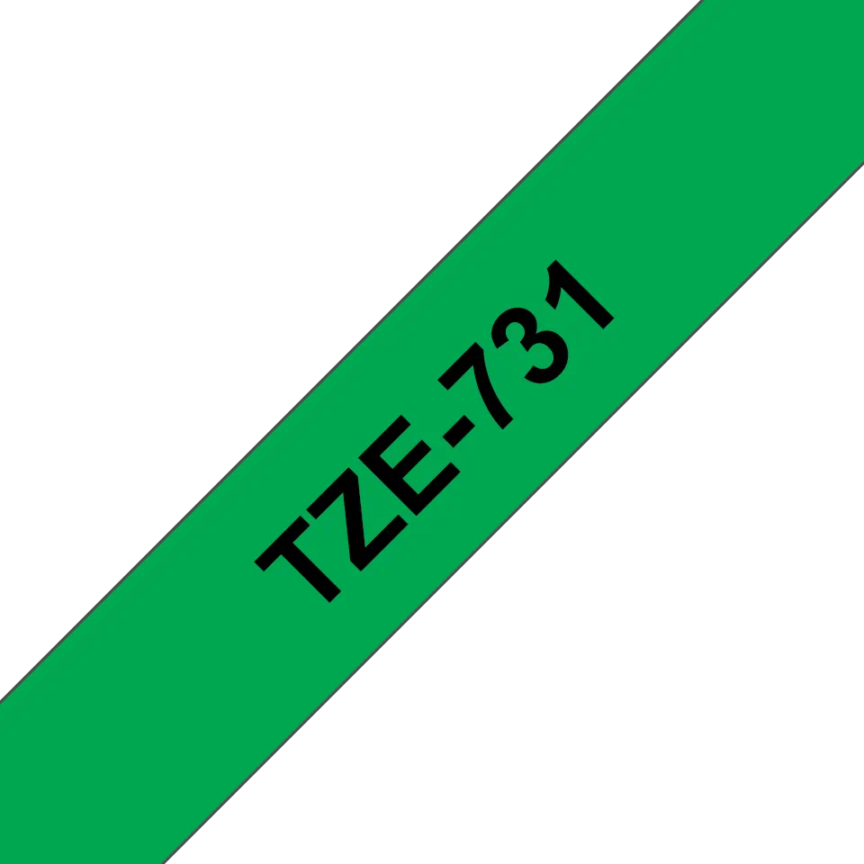 FITA BROTHER P-TOUCH VERDE/PRETO 18MMX8M 2