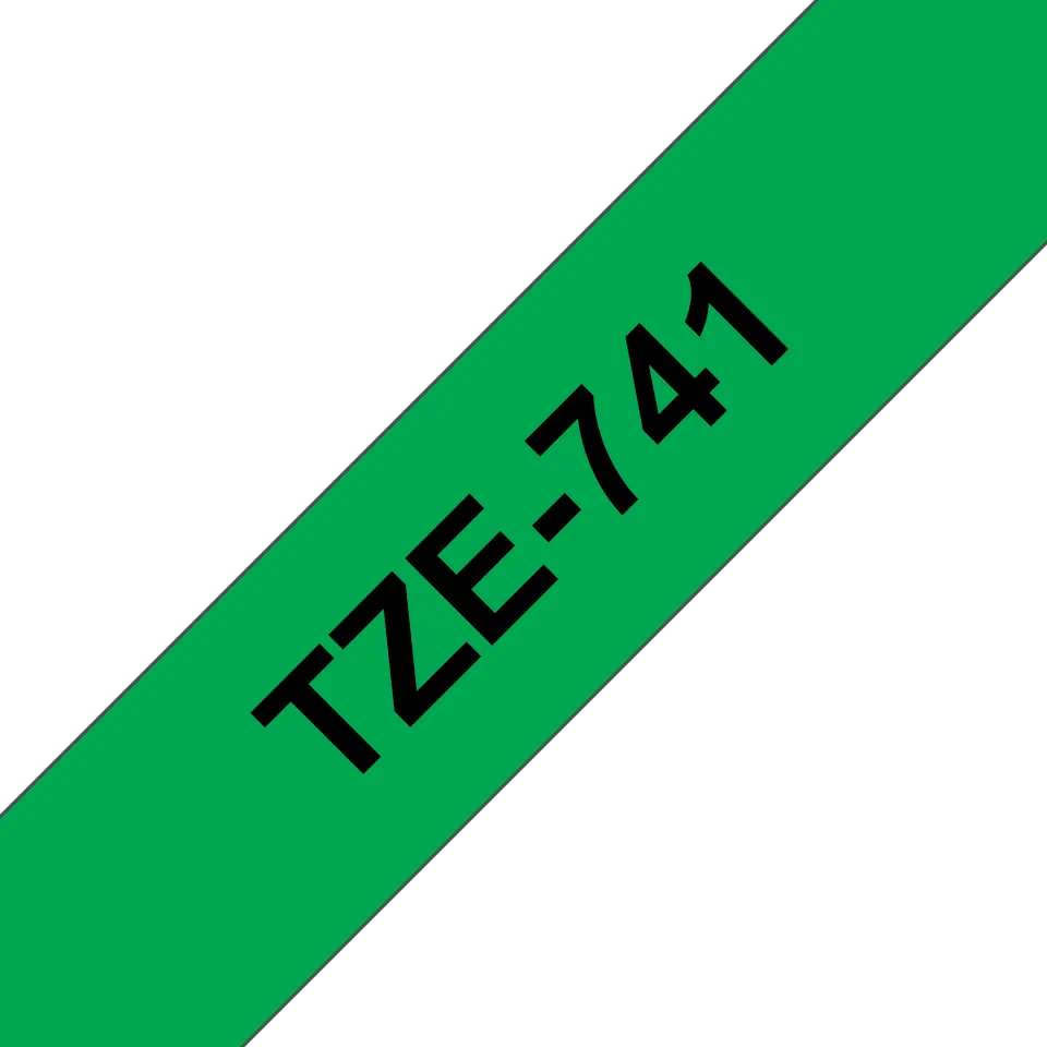 FITA BROTHER P-TOUCH VERDE/PRETO 18MMX8M 2