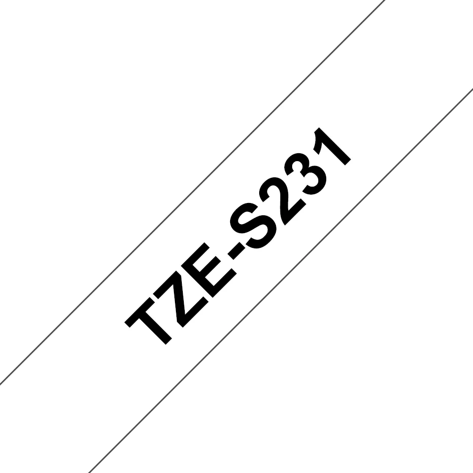 FITA BROTHER P-TOUCH BRANCO/PRETO 12MMX8M SUPER ADESIVA 2