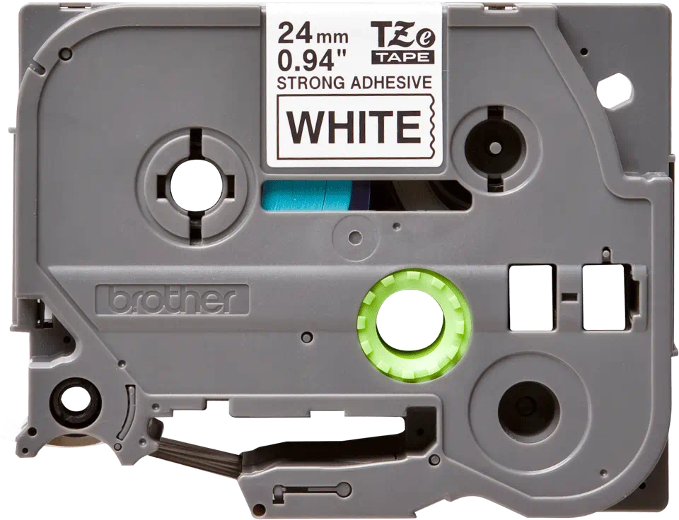 FITA BROTHER P-TOUCH BRANCO/PRETO 24MMX8M SUPER ADESIVA 1