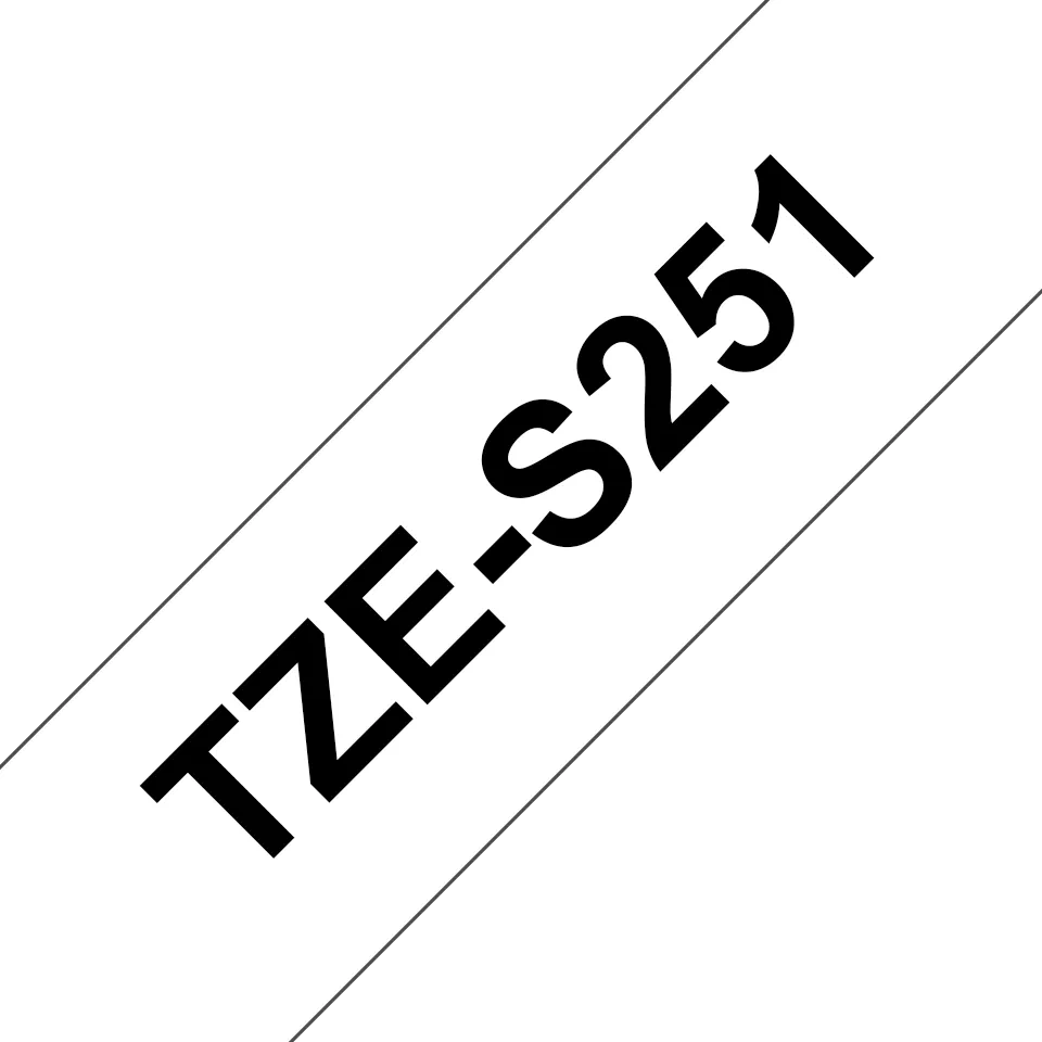 FITA BROTHER P-TOUCH BRANCO/PRETO 24MMX8M SUPER ADESIVA 2