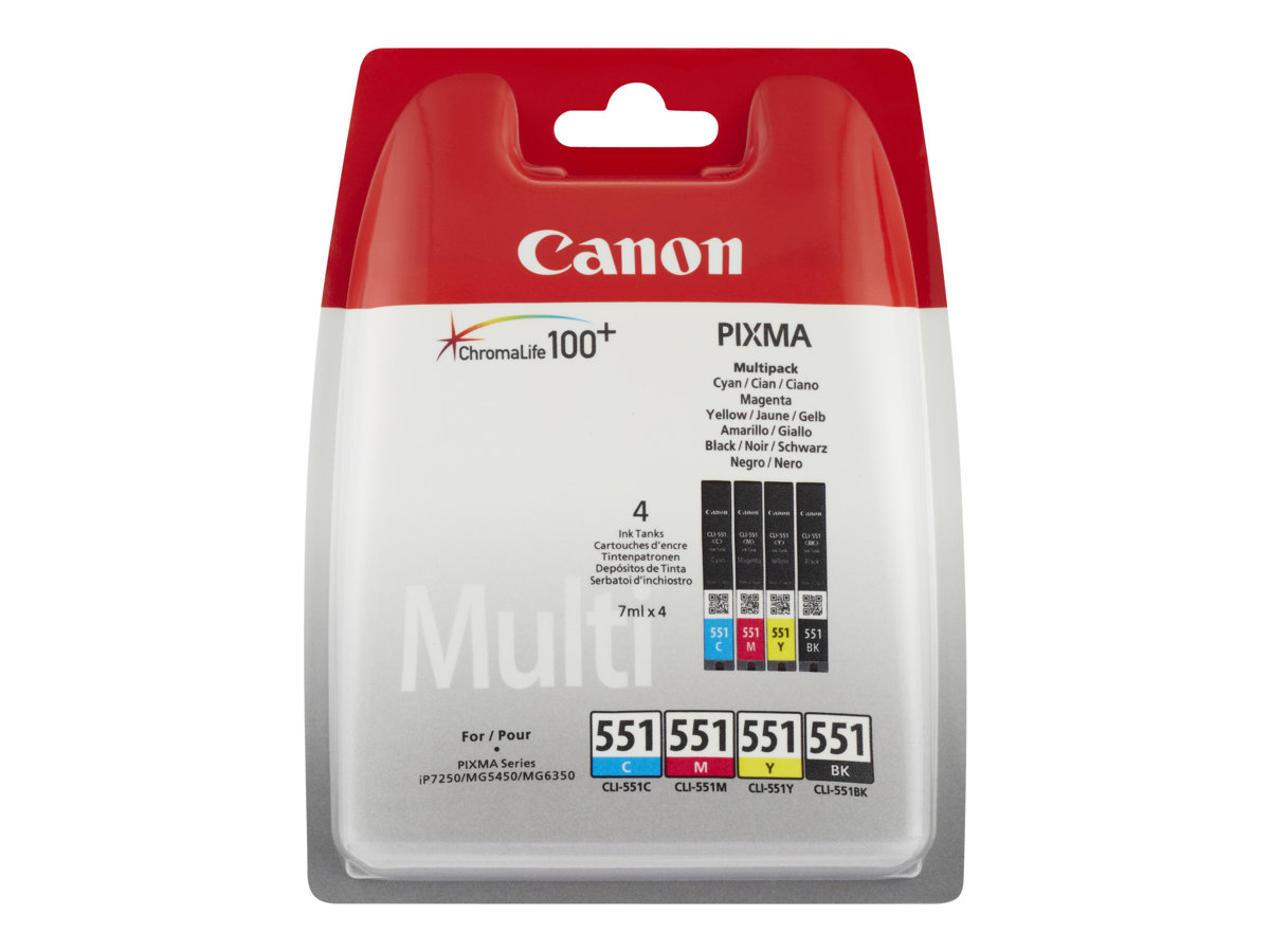 TINTEIRO CANON PIXMA IP7250/MG5450/6350 PACK 4 CORES BKCMY 0