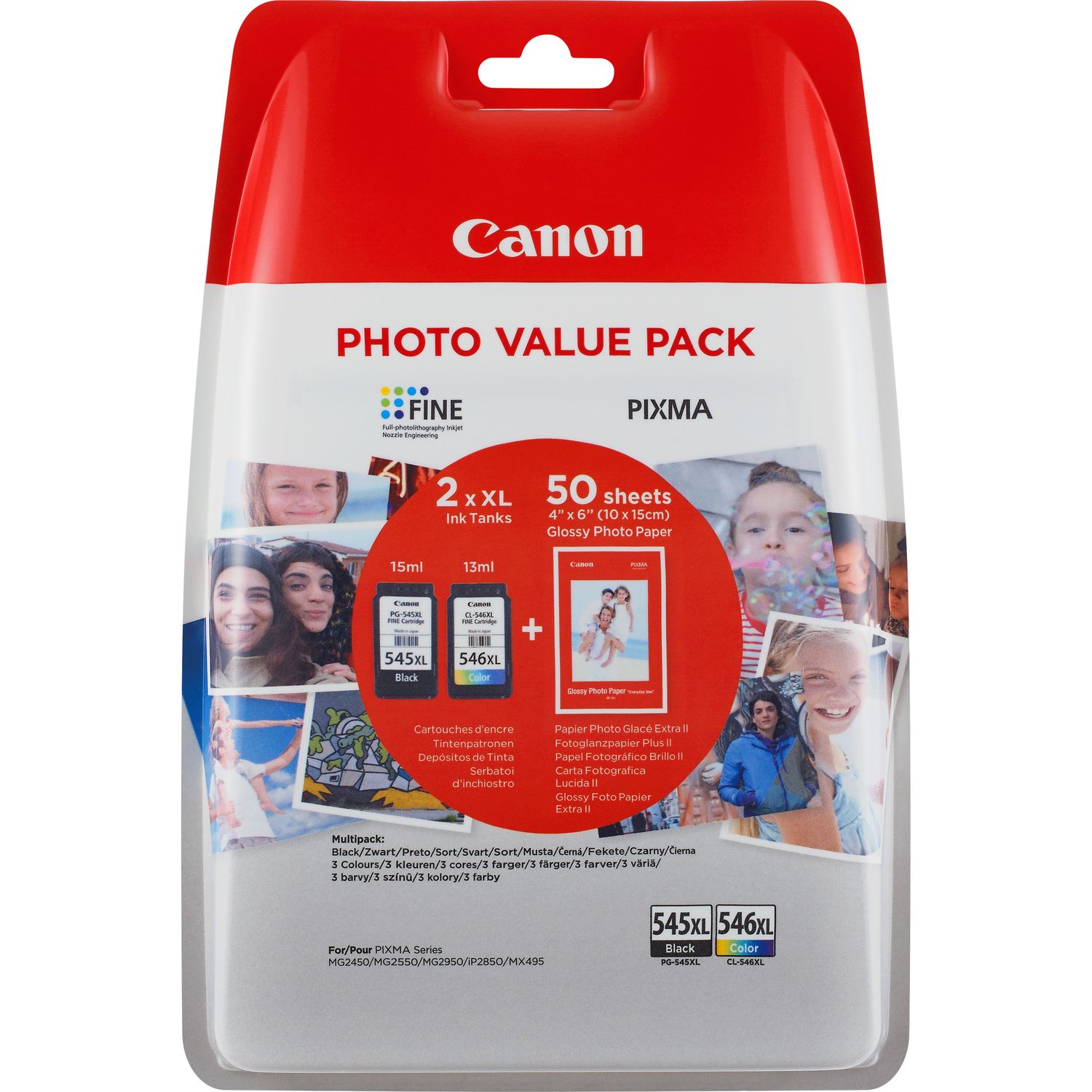 TINTEIRO CANON PACK PG545XL+CL546XL 8286B006