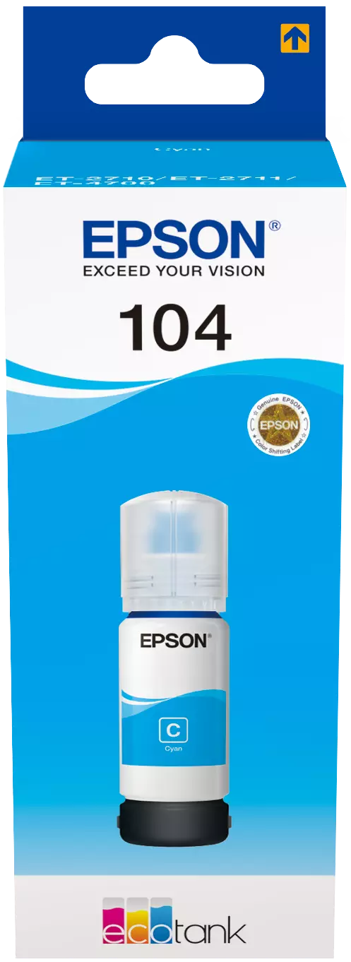 TINTEIRO EPSON ECOTANK 104 ET2710/ET2711/ET2712/ET2714/ET2720 7.5K SIÃO 104