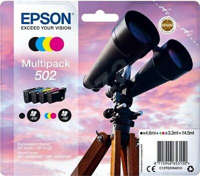 TINTEIRO EPSON XP5100SERIES/WF-2860/2865 502 PACK C/ 4 CORES