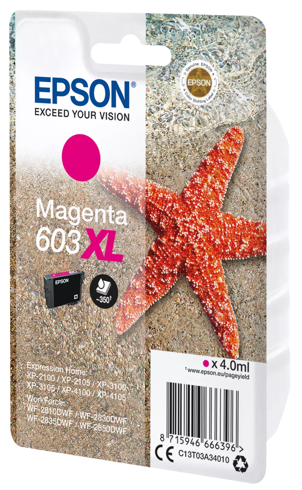 TINTEIRO EPSON EXPRESSION HOME  XP2100/XP2105/XP3100/XP3105/XP4100 603XL MAGENTA