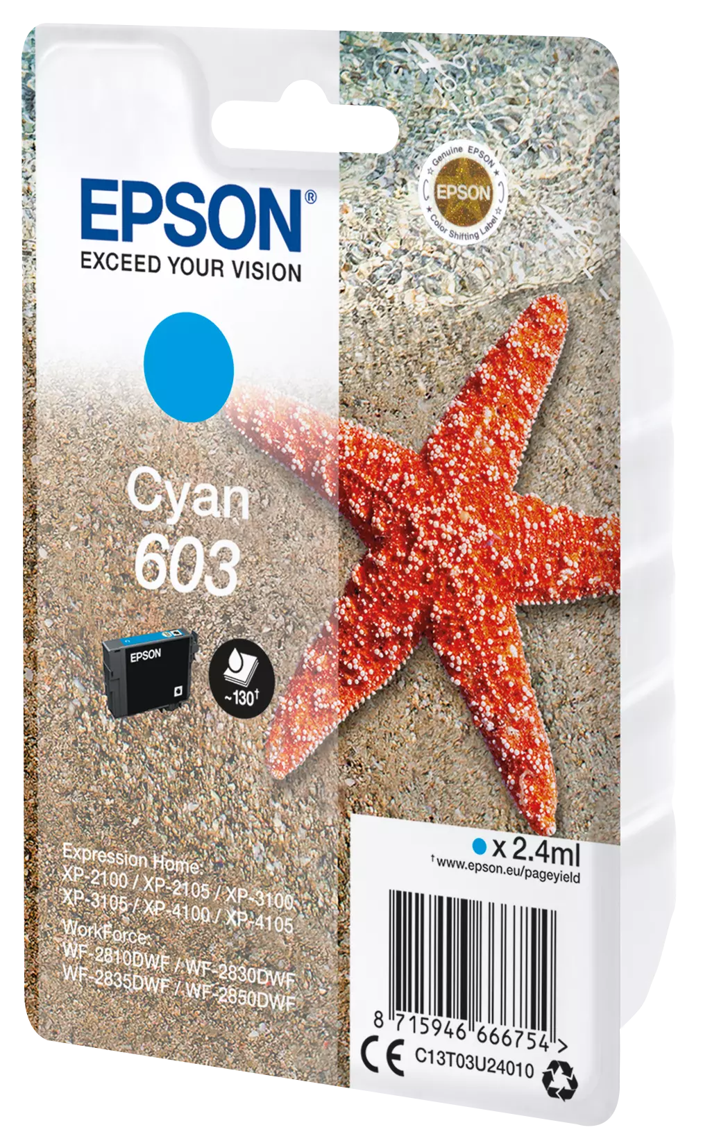 TINTEIRO EPSON EXPRESSION XP-2100/2105/3100/3105/4100/4105/WF2810/2830 SIÃO 603 0