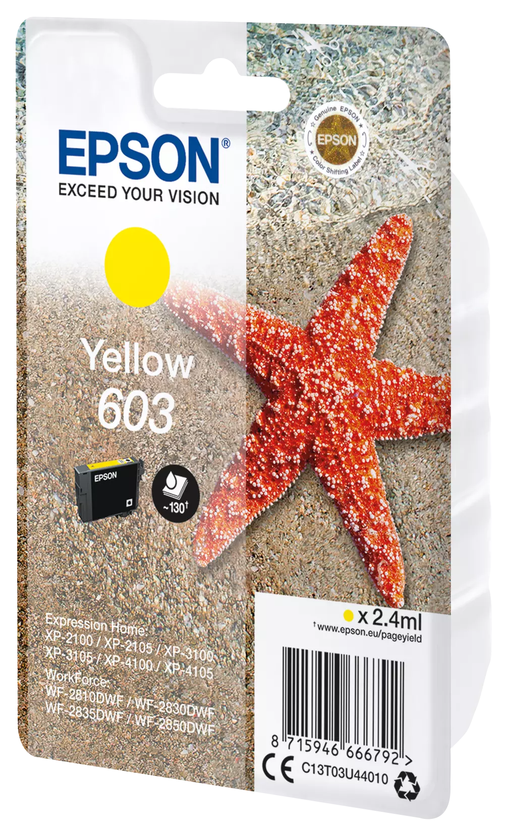TINTEIRO EPSON EXPRESSION XP-2100/2105/3100/3105/4100/4105/WF2810/2830 AMAREL603 1