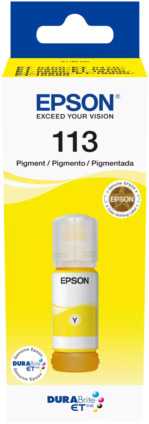 TINTEIRO EPSON ECOTANK ET5800/ET5850/ET5880/ET16600/ET116650 113 SERIES AMARELO