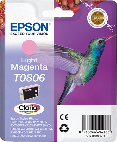 TINTEIRO EPSON STYLUS R265/360/RX560 MAGENTA CLARO