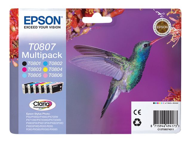 TINTEIRO EPSON STYLUS R265/360/RX560 PACK C/6