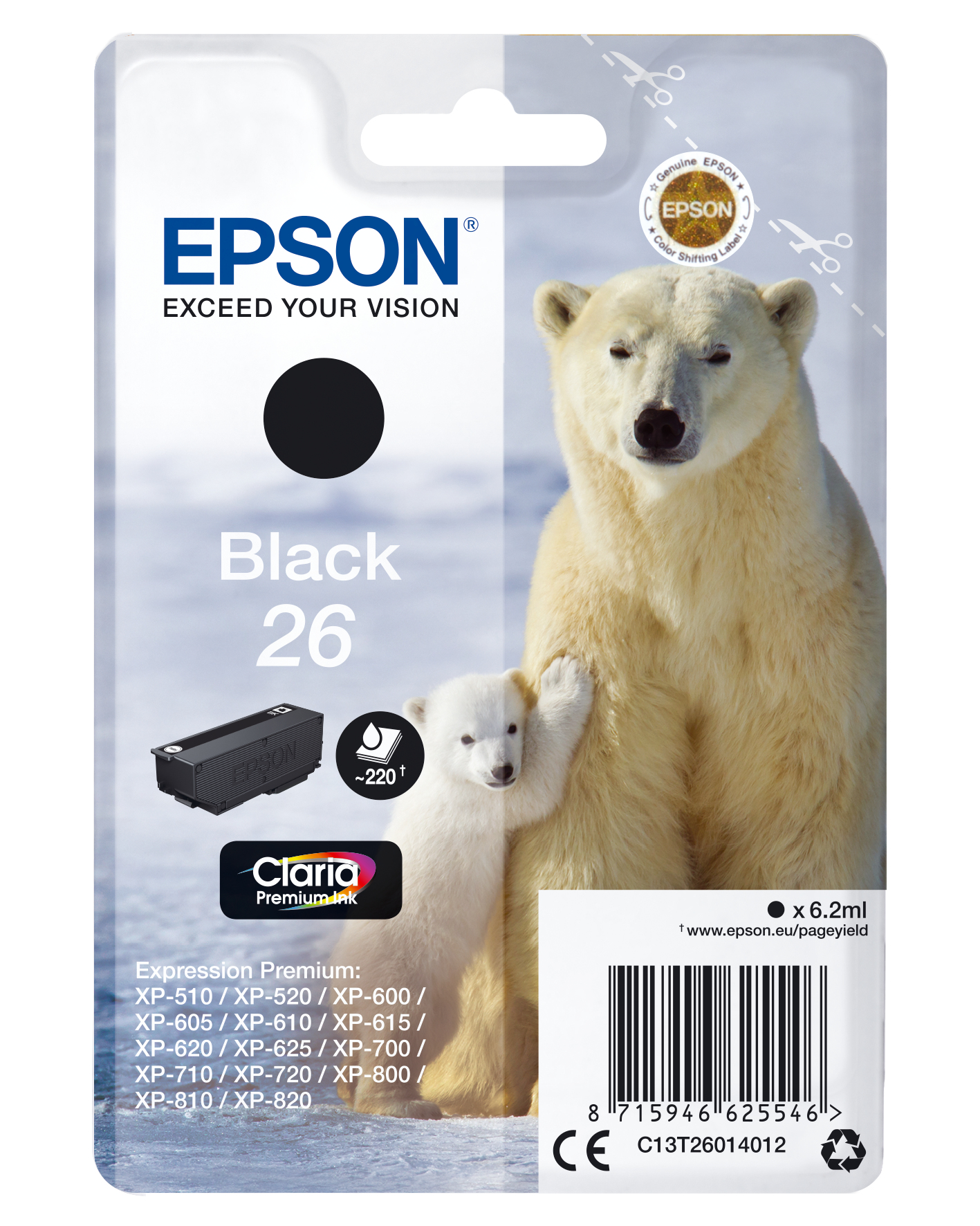 TINTEIRO EPSON EXPRESSION PREMIUM XP-600/605/700/800 PRETO 26 0