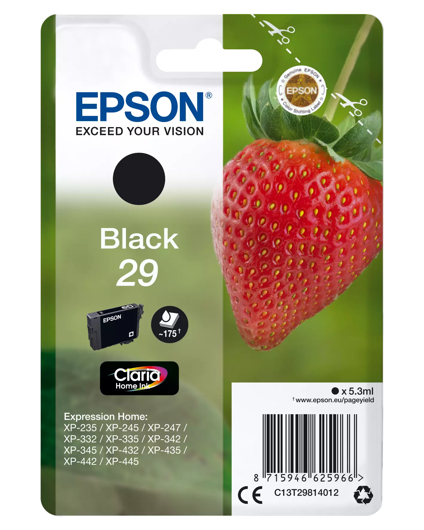 TINTEIRO EPSON EXPRESSION HOME XP-235/332/335/432/435 PRETO 29 0