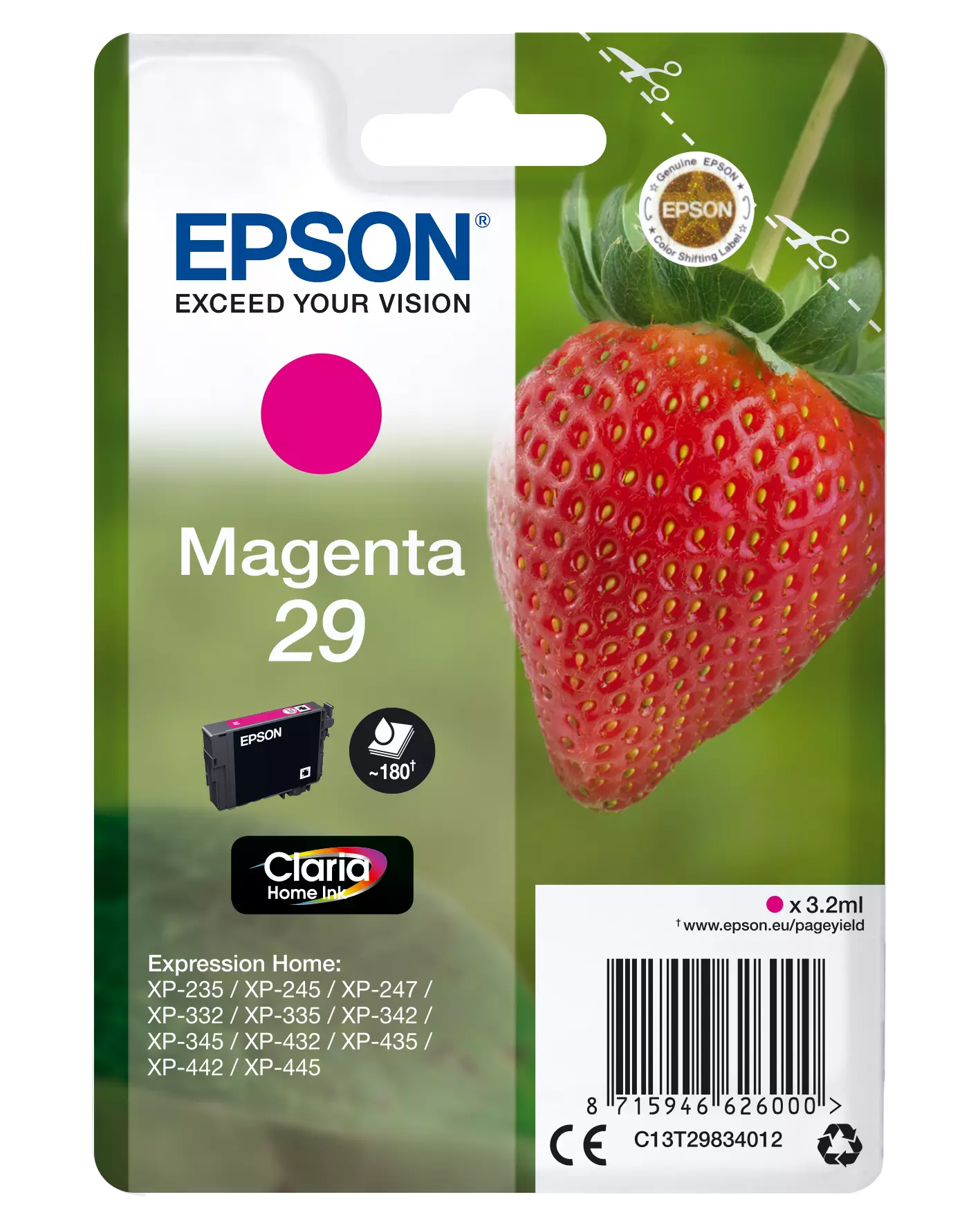 TINTEIRO EPSON EXPRESSION HOME XP-235/332/335/432/435 MAGENTA 29