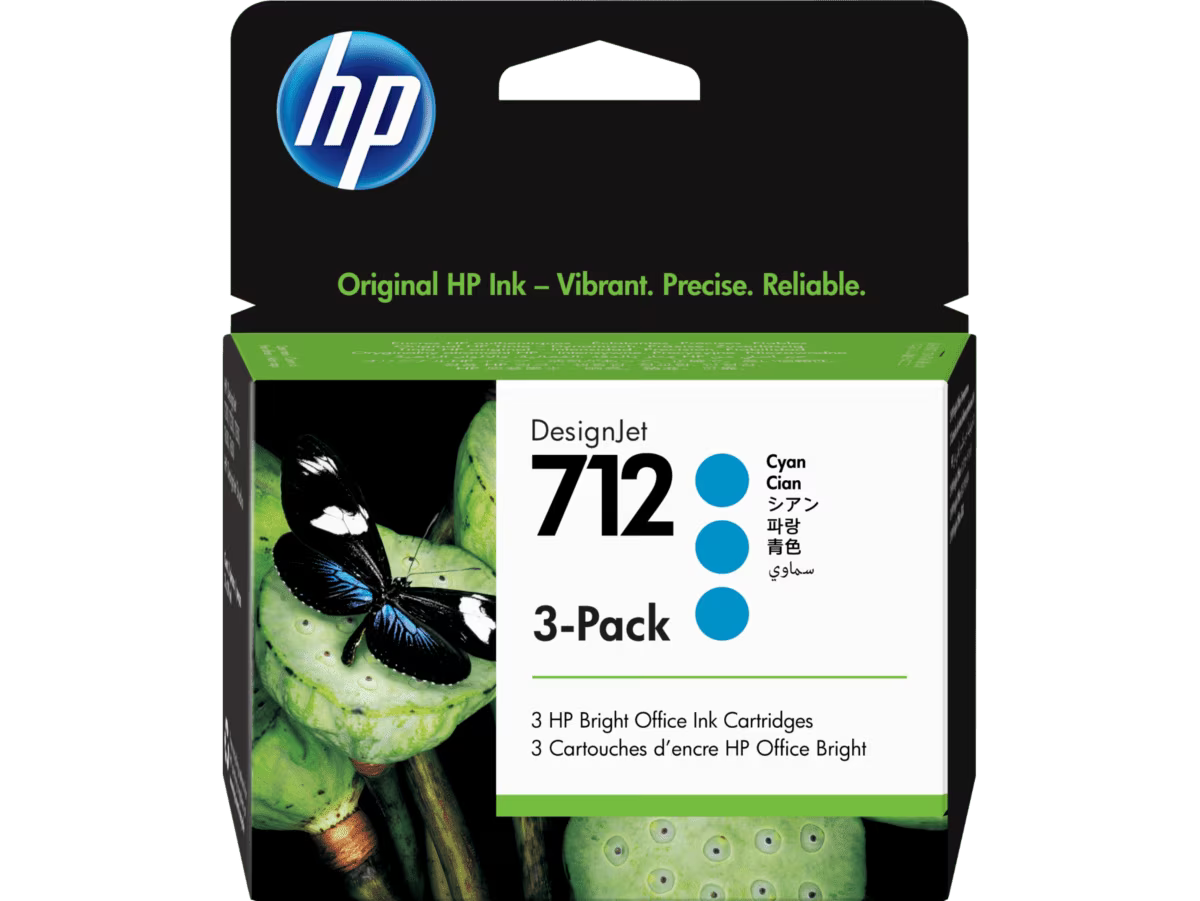 TINTEIRO HP DESIGNJET T200/T600 PACK C/3 SIÃO 712 0
