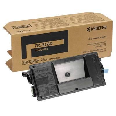 TONER KYOCERA TK3160 ECOSYS P3045DN/P3050DN/P3055DN/P3060 12.5K PRETO 1T02T90NL0