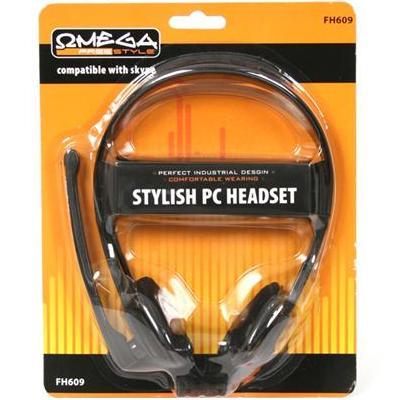 HEADSET OMEGA C/MICRO STYLISH MULTIMEDIA CONFORT CABO 2M PRETO FH609MV 40700