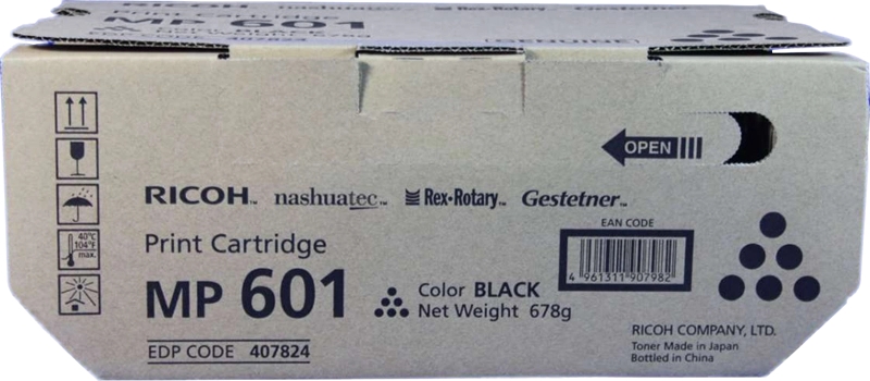 TONER RICOH MP501/MP601 PRETO 407824 0