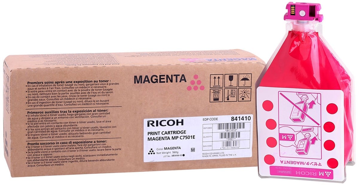TONER RICOH MPC6001/6501/7501 MAGENTA 841410 0