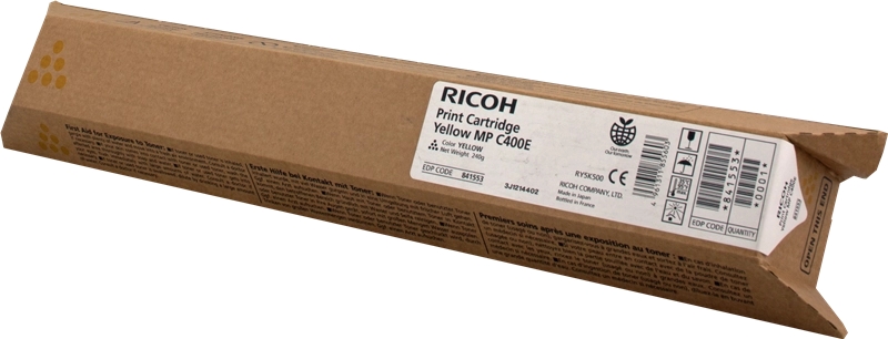 TONER RICOH AFICIO MPC300/MPC400 TYPE MPC400E AMARELO841302/841553/842041/842236 0